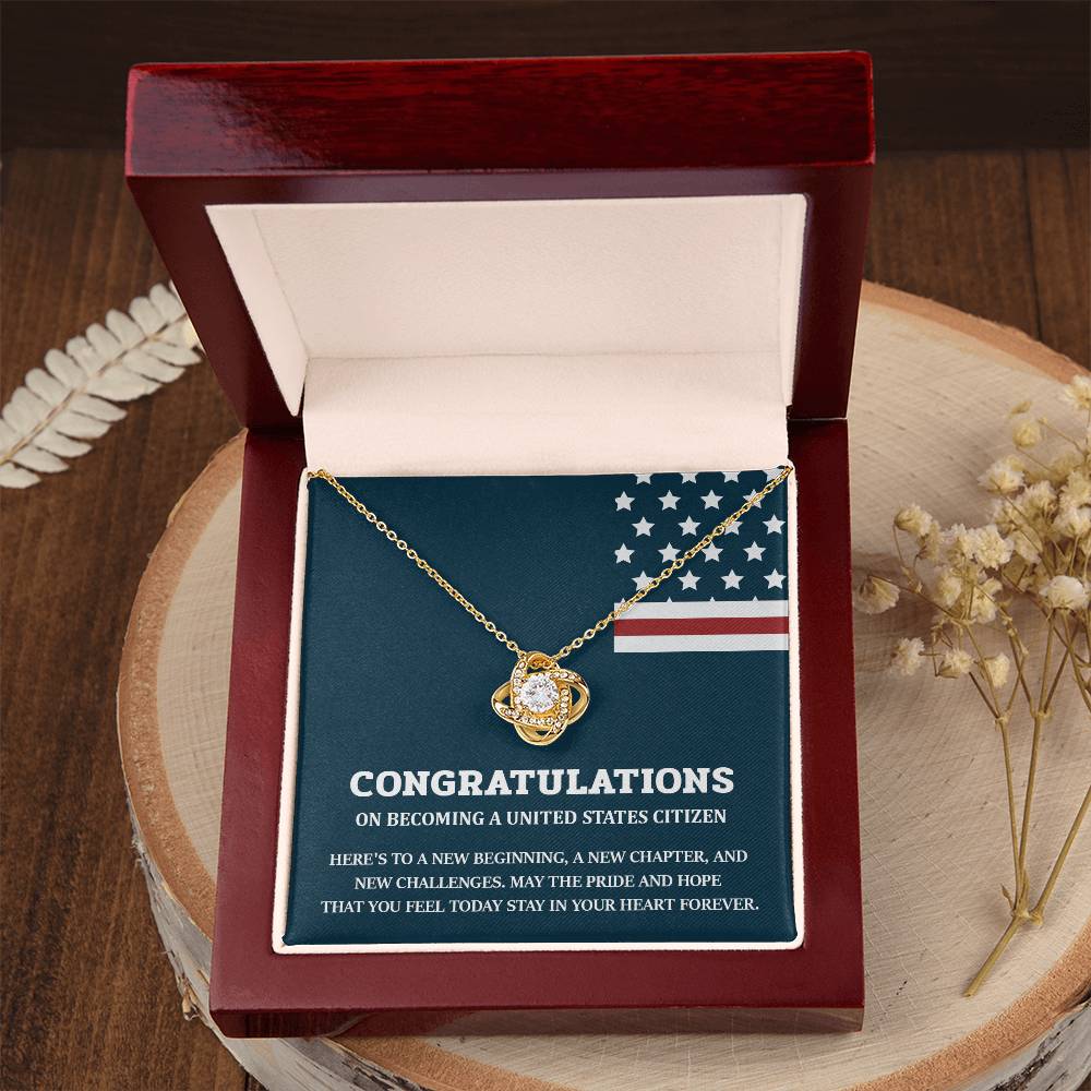 Congratulations Necklace For New U.s. Citizen Necklace For New U.s. Citizen Necklace For U.s. Citizenship Success Necklace For Official U.s. Citizen Jewelry For New U.s. Citizen Necklace With Message Of Hope Gift For American Patriot