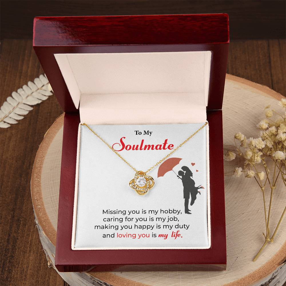 Soulmate Necklace Gift for Her – Message Card Box