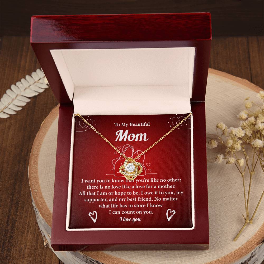 Mom Necklace Gift from Daughter with Gift Box