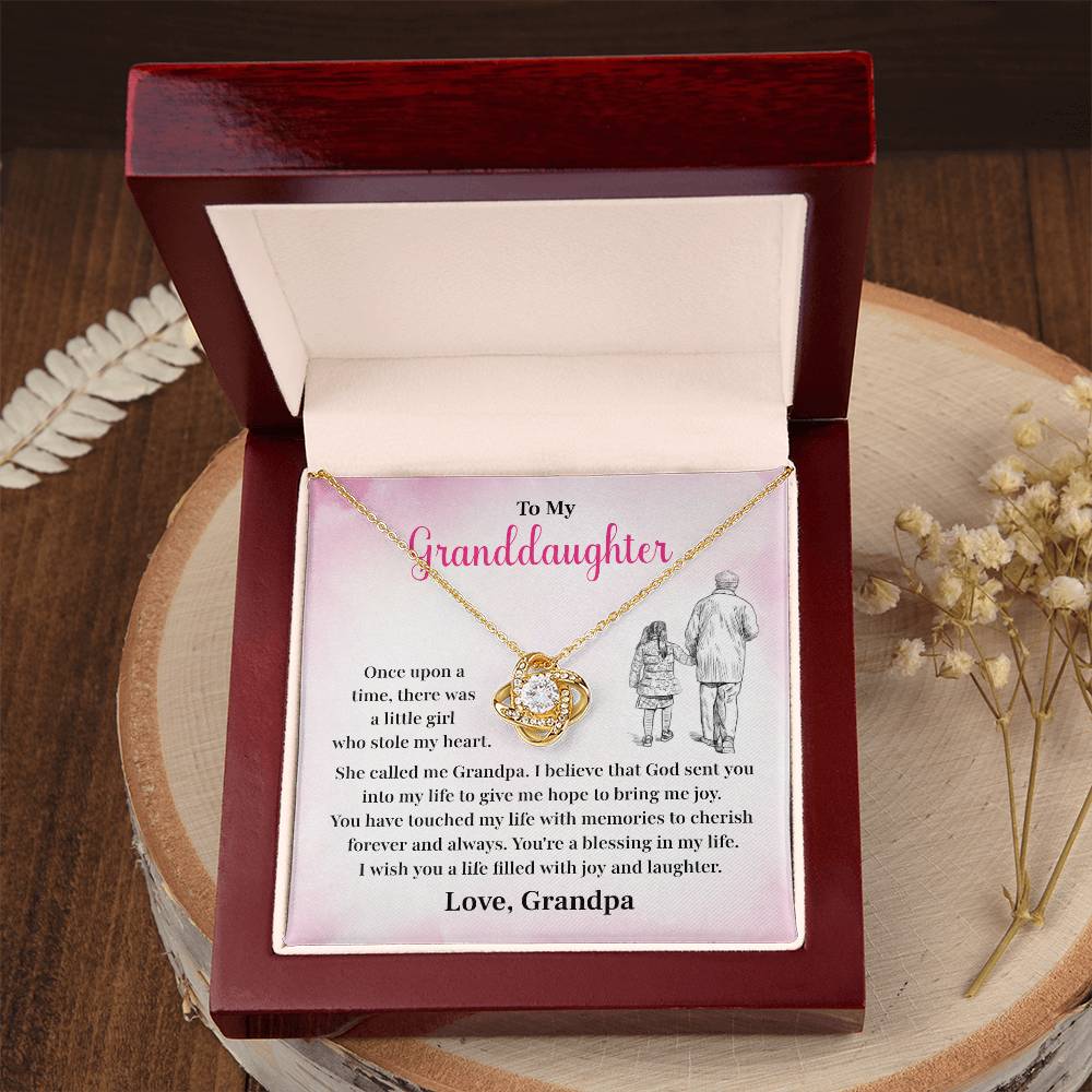Granddaughter Necklace from Grandpa – Joy & Love Gift Box