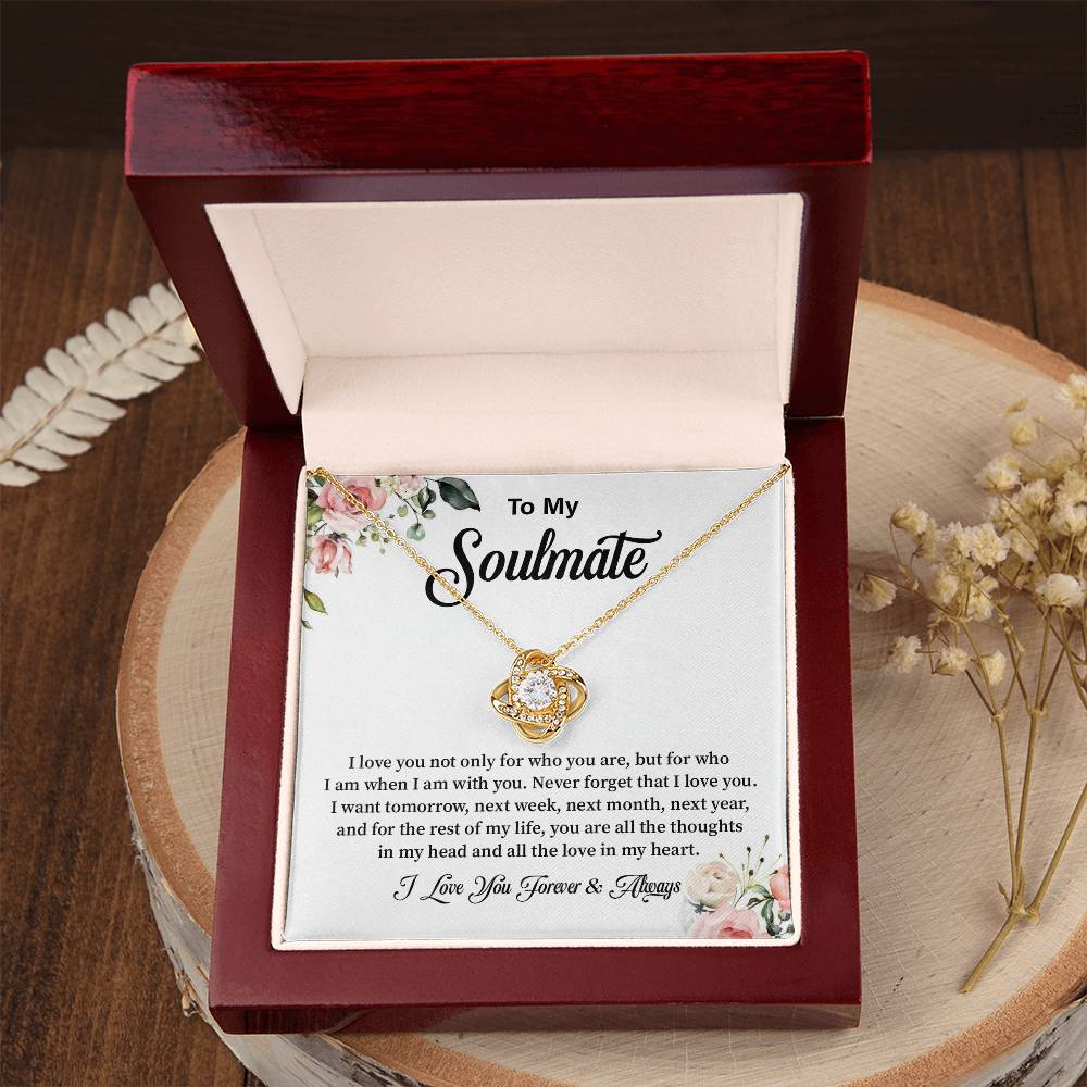 Romantic Soulmate Necklace Gift with Message Card