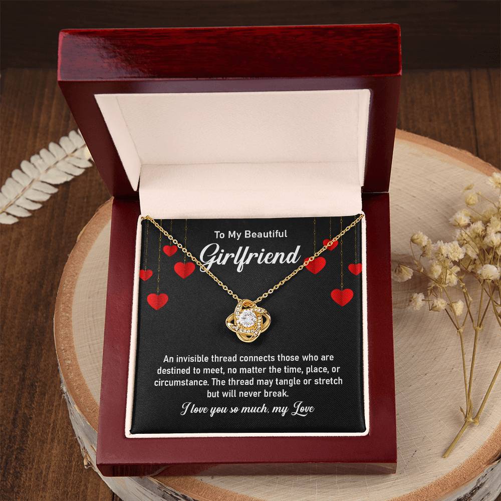 To My Beautiful Girlfriend – Necklace with Message Card