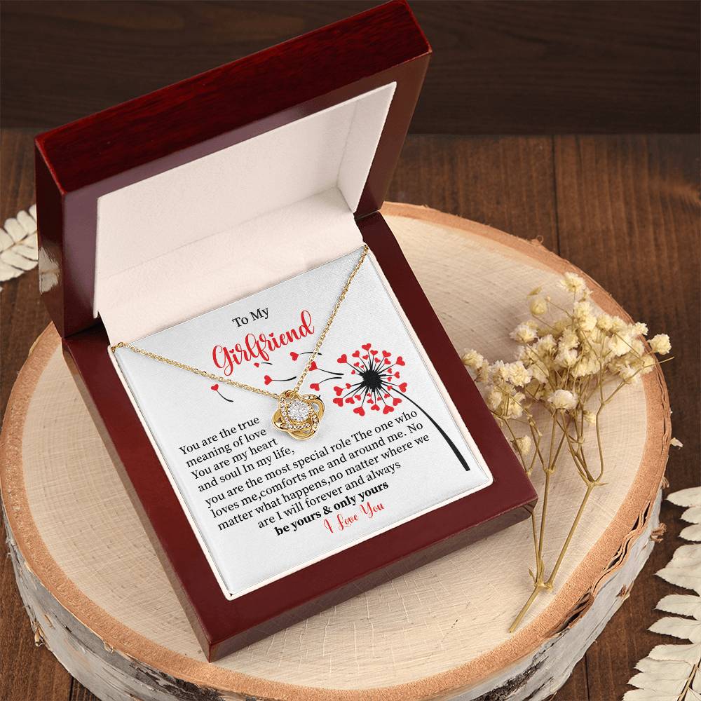 Girlfriend Love Necklace Gift with Message Card Box