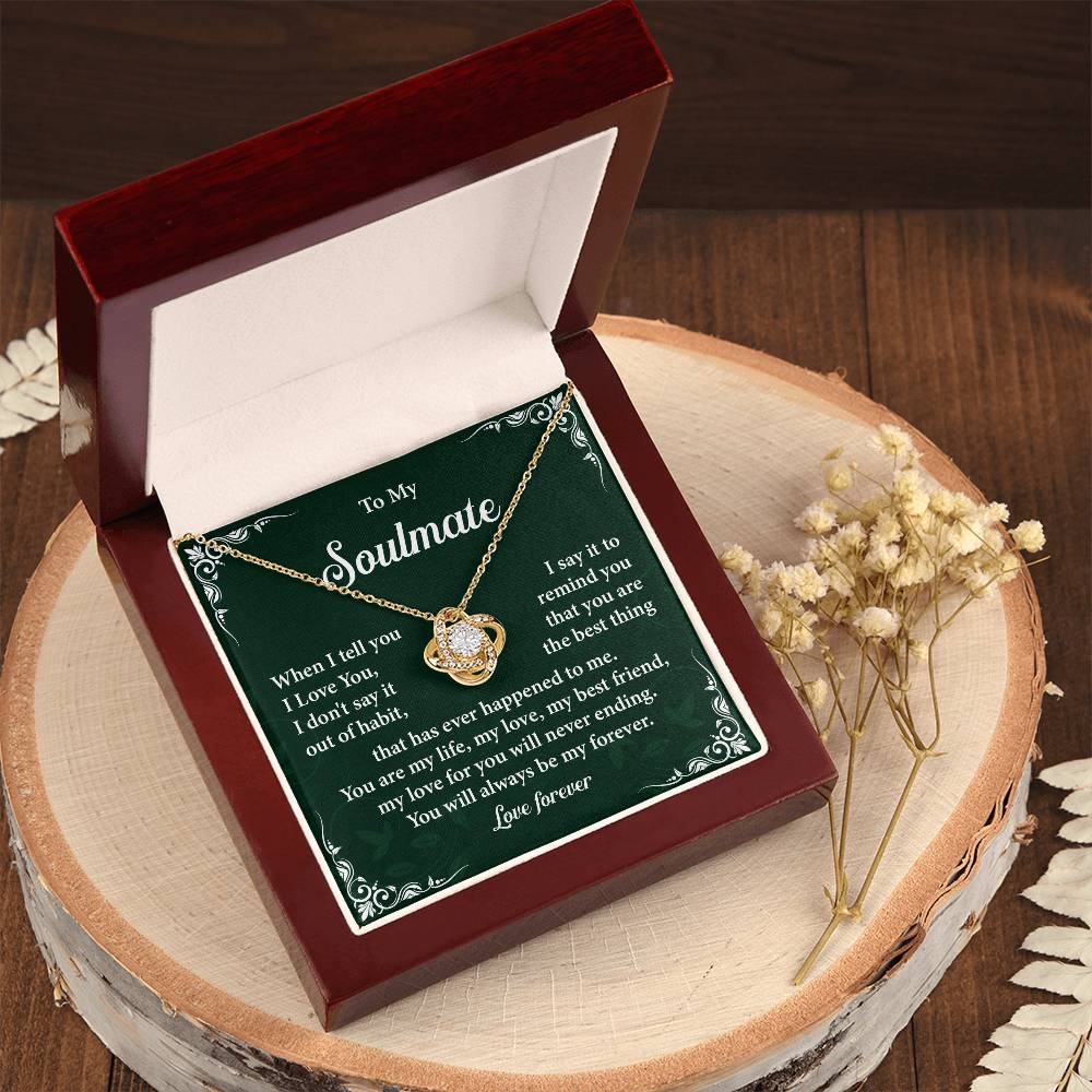 Soulmate Necklace Gift for Her – Message Card Box