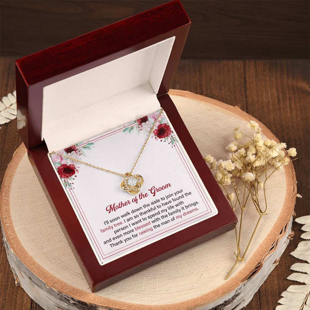 Mother of the Groom Necklace Gift With Message Card