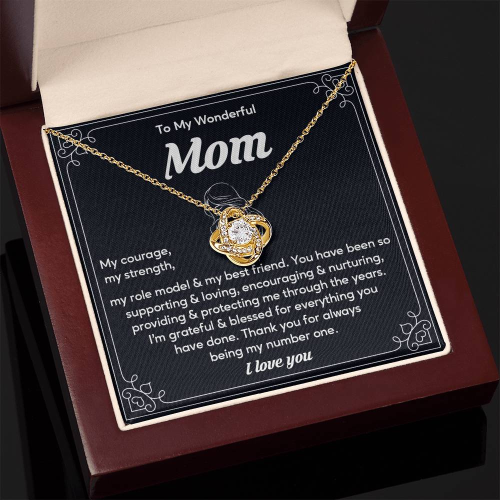 To My Wonderful Mom, Wonderful Mom Pendant Heartfelt Necklace For Her Sweet Pendant Thank You Gift For Support To My Best Friend Mom Jewelry Special Pendant For A Supportive Mom Sentimental Jewelry Thoughtful Necklace