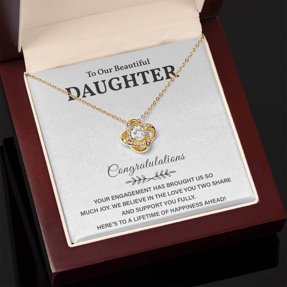 To Our Beautiful Daughter Engagement Necklace Gift Dad Sentimental Gift For Daughter’s Engagement Jewelry Gift For Daughter’s Engagement Daughter’s Special Day Necklace Meaningful Engagement Gift For Daughter Engagement Jewelry For Daughter