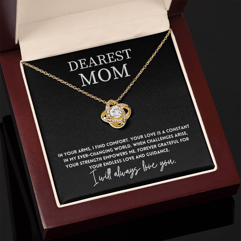 Dearest Mom, Inspirational Mother's Day Jewelry Gift Endless Love Necklace Gift Strength And Love Necklace Gift Best Mother’s Day Love And Strength Jewelry Unique Mother's Day Comfort And Strength Pendant