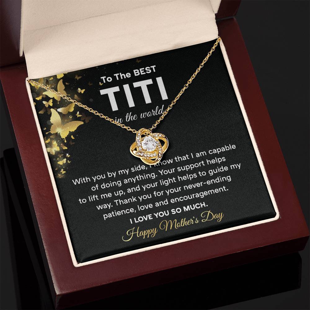 To The Best Titi Necklace Of Endless Love For Her Thank You For Everything Gift Celebrating An Amazing Day Forever My Titi Necklace Inspiration Necklace Loving Titi Mother’s Day Gift Heartfelt Message With Necklace Gift