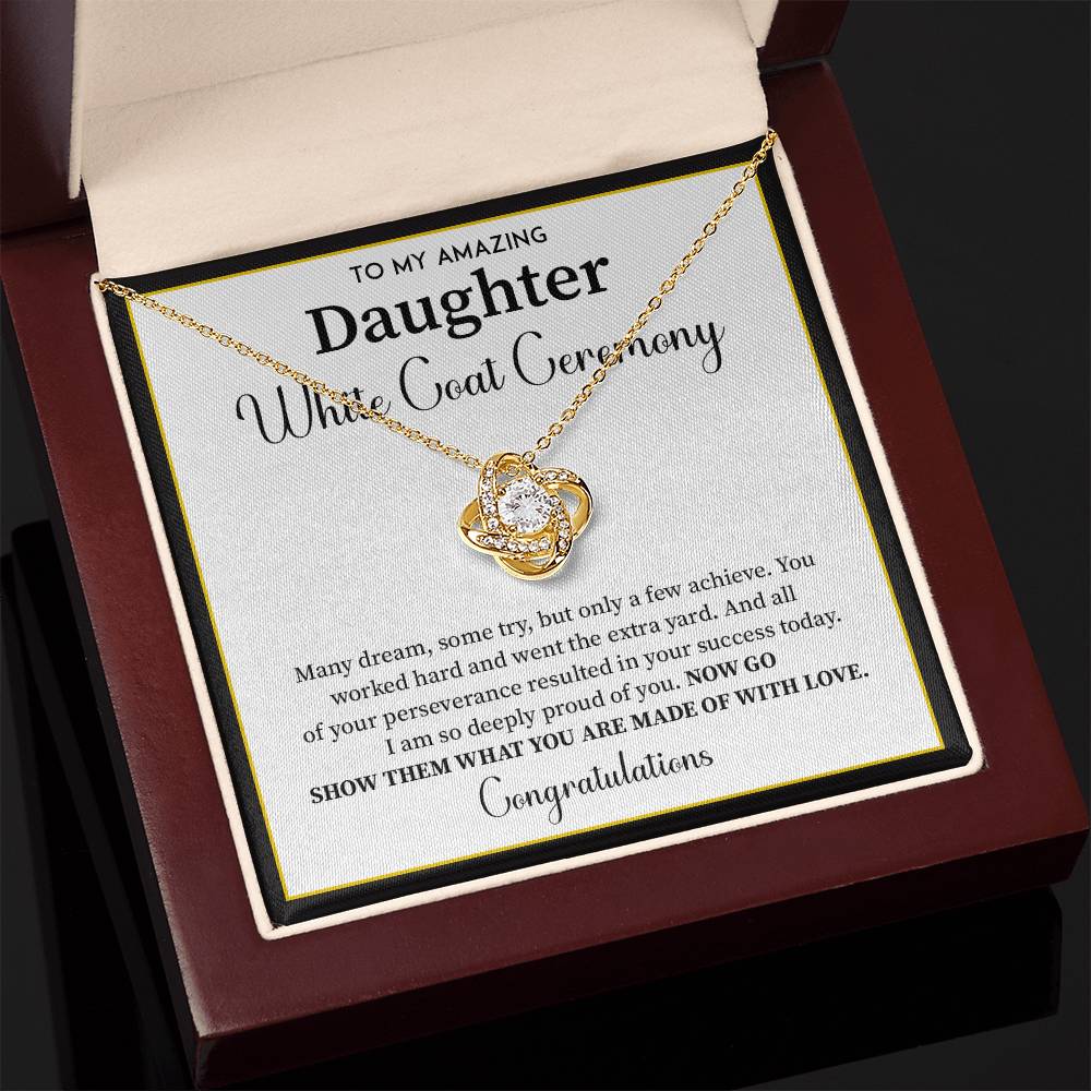 White Coat Ceremony Gift For Daughter Necklace With Gift Box