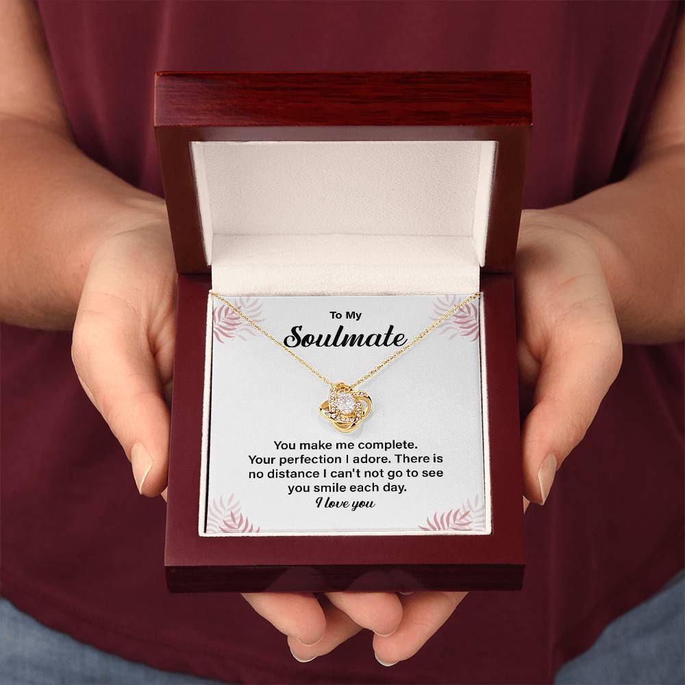 Soulmate Necklace Gift for Her with Love Note