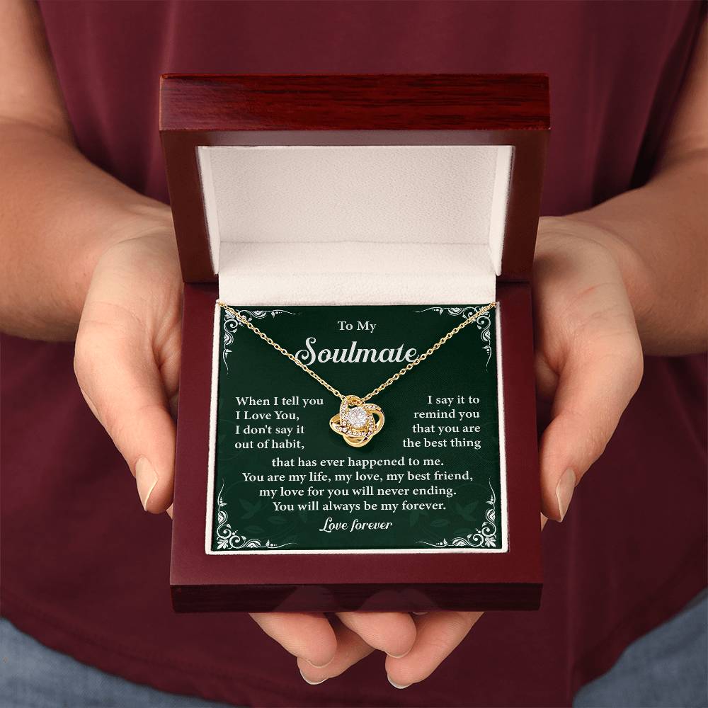 Soulmate Necklace Gift for Her – Message Card Box