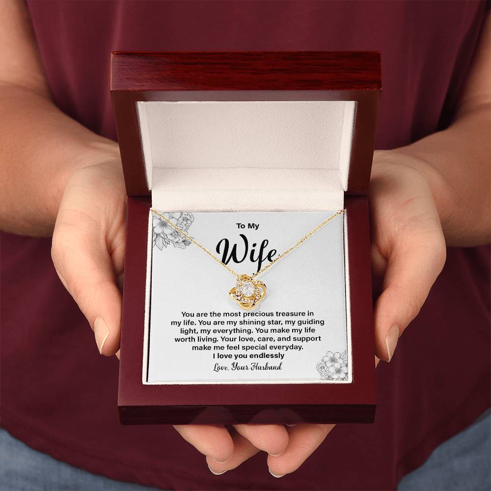 Wife Necklace Gift from Husband with Gift Card