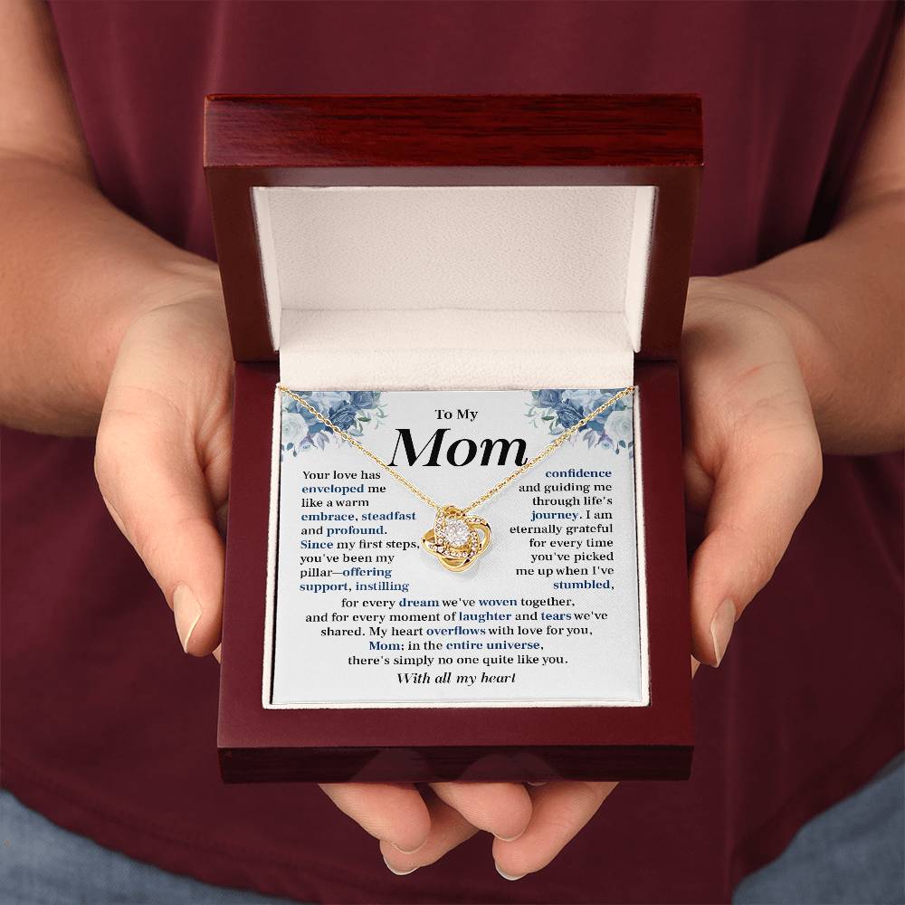 To My Mom Necklace Gift with Message from Daughter