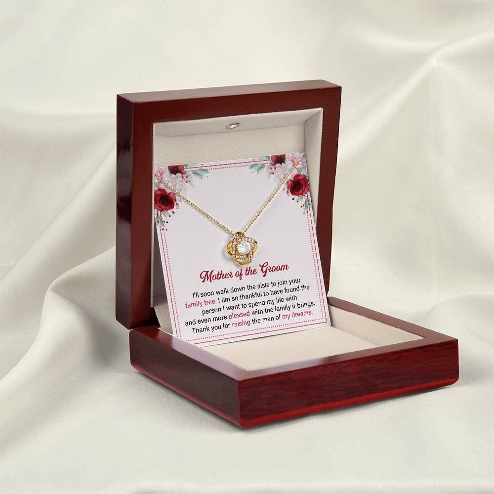 Mother of the Groom Necklace Gift With Message Card