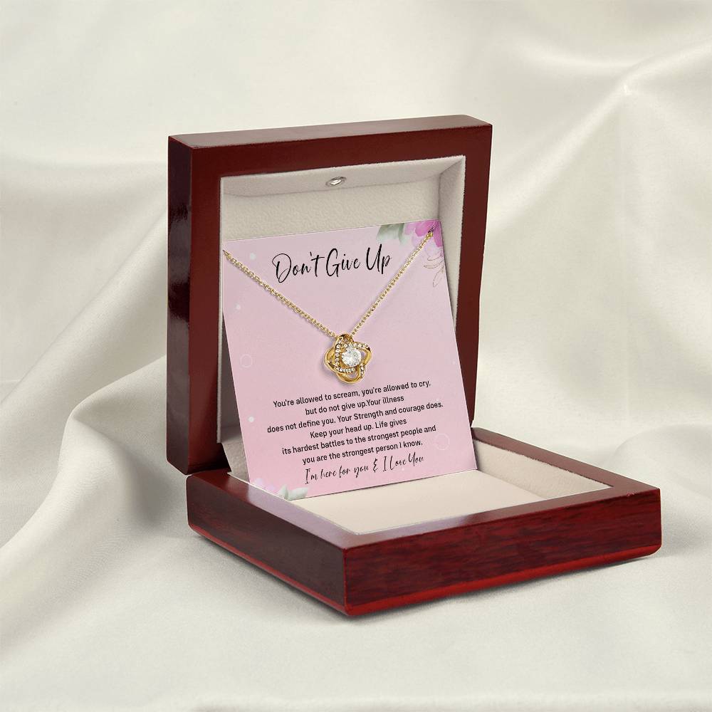 Don't Give Up Strength And Courage Necklace Don't Give Up Necklace Supportive Gift For Fighter You Are Strong Necklace Life's Battles Necklace Emotional Connection Necklace Love And Support Necklace Motivational Jewelry Breast Cancer Necklace For Soulmate