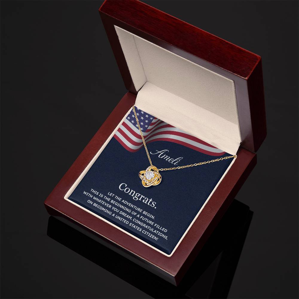 Congrats Necklace For New U.s. Citizen Ameli Necklace For New U.s. Citizen Gift For Citizenship Celebration Necklace With Citizenship Message Necklace For New U.s. Citizen Ameli Gift For Becoming A U.s. Citizen Proud U.s. Citizen Jewelry