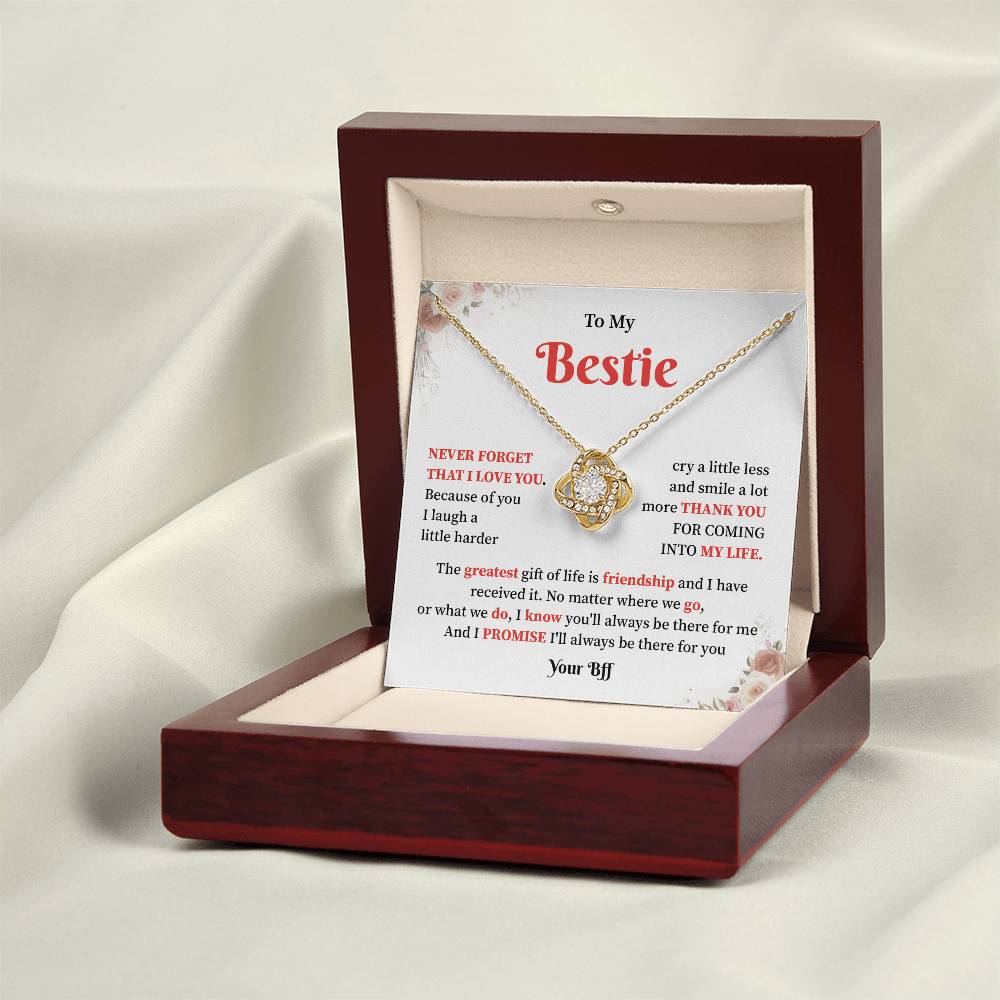 Bestie Necklace Gift with Heartfelt Quotes