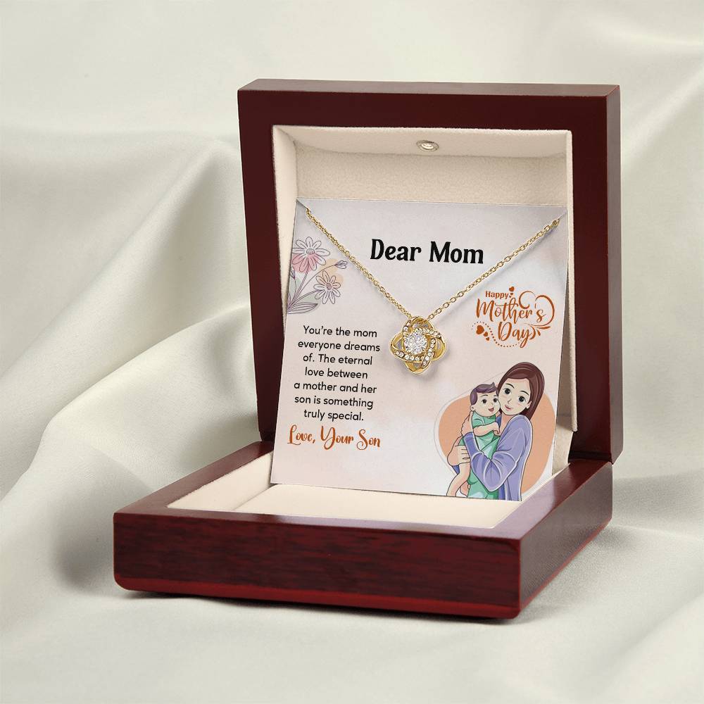 Dear Mom, Heartfelt Necklace For Love Loving Jewelry For Mother's Day Sentimental Necklace For Connection Loving Pendant For A Mother-son Bond Special Pendant Special Necklace Thoughtful Necklace For Love