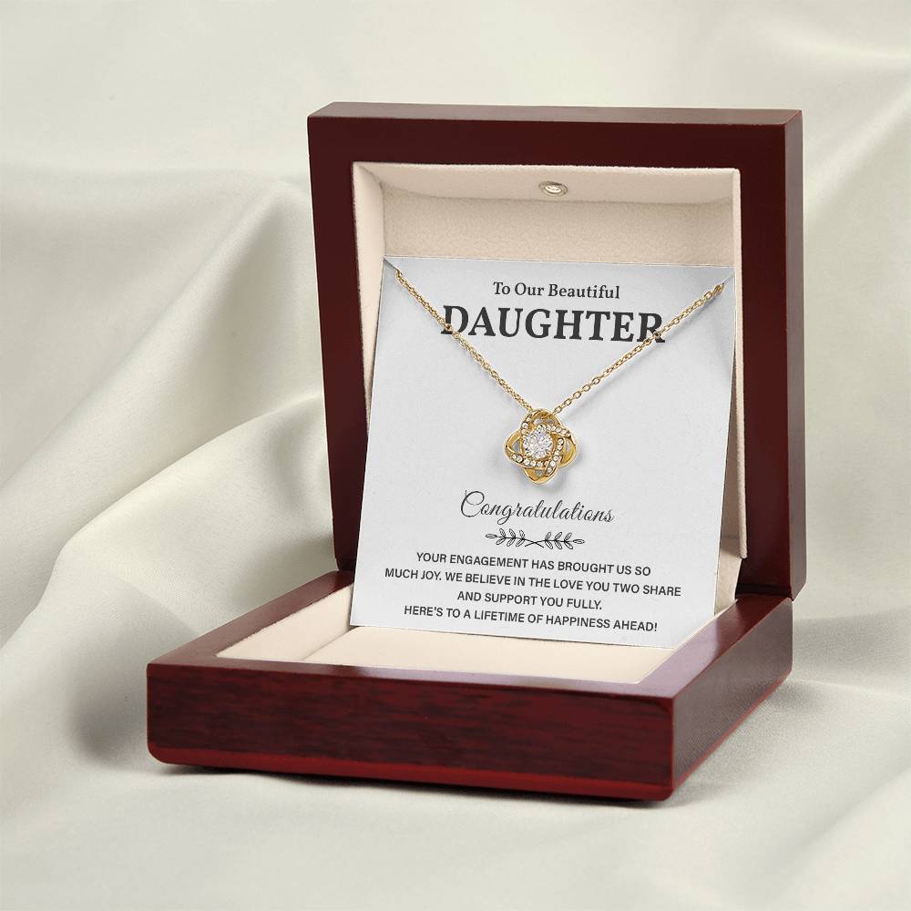 To Our Beautiful Daughter Engagement Necklace Gift Dad Sentimental Gift For Daughter’s Engagement Jewelry Gift For Daughter’s Engagement Daughter’s Special Day Necklace Meaningful Engagement Gift For Daughter Engagement Jewelry For Daughter