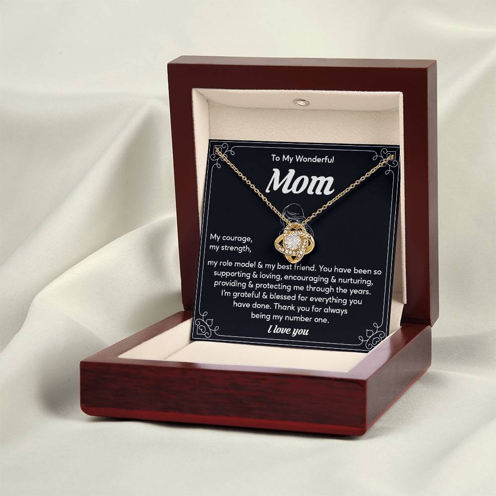 To My Wonderful Mom, Wonderful Mom Pendant Heartfelt Necklace For Her Sweet Pendant Thank You Gift For Support To My Best Friend Mom Jewelry Special Pendant For A Supportive Mom Sentimental Jewelry Thoughtful Necklace