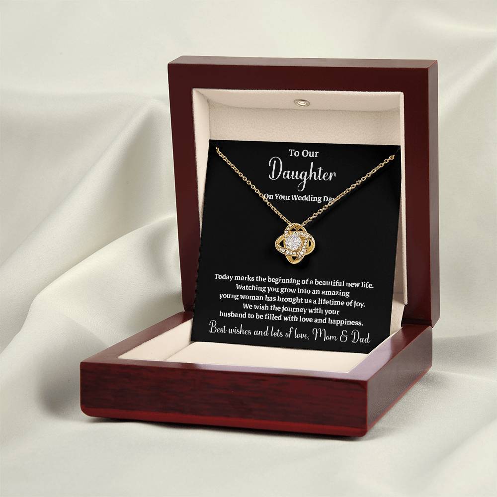 To Our Daughter On Your Wedding Day Heartfelt Wishes For A Beautiful New Life Gift From Your Mom And Dad Wedding Day Gift For Daughter New Life Celebration Jewelry Mother And Father Wedding Message Daughter's Wedding Day Jewelry Joyful Wedding Day Gift