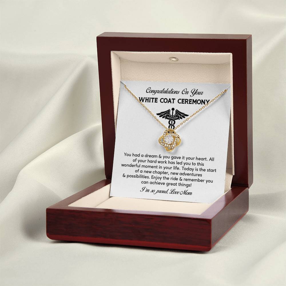 Congratulations On Your White Coat Ceremony Necklace White Coat Ceremony Necklace Gift Congratulations White Coat Ceremony Jewelry White Coat Graduation Necklace Gift New Adventures Necklace Gift  Proud Of You Mom Gift Necklace