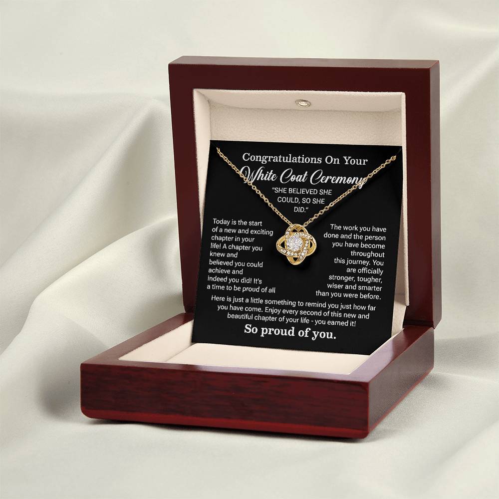 Congratulations On Your New White Coat Ceremony Congratulations Necklace White Coat Ceremony Inspirational Jewelry Gift New Chapter Necklace Meaningful Gift For Graduates Emotional Connection Necklace Motivational Jewelry