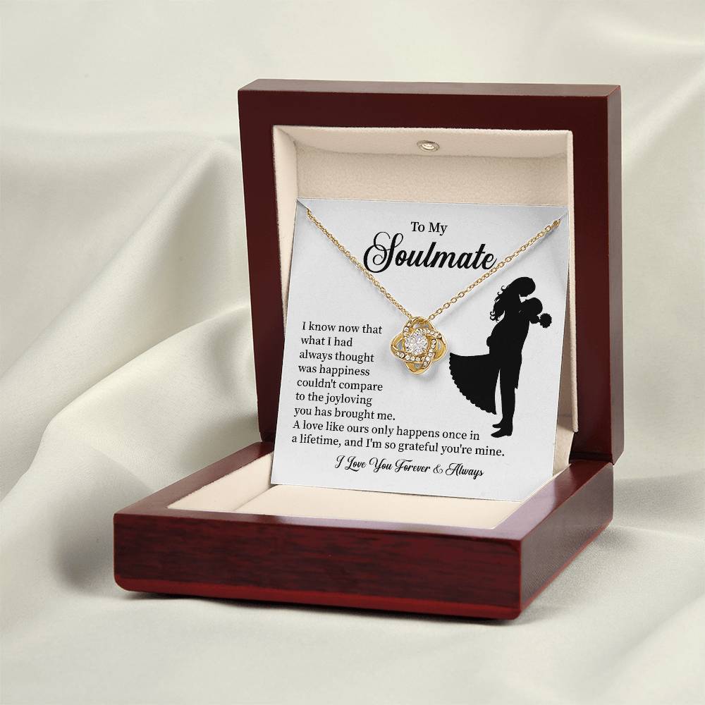 Soulmate Necklace – Gift for Wife or Girlfriend with Romantic Message