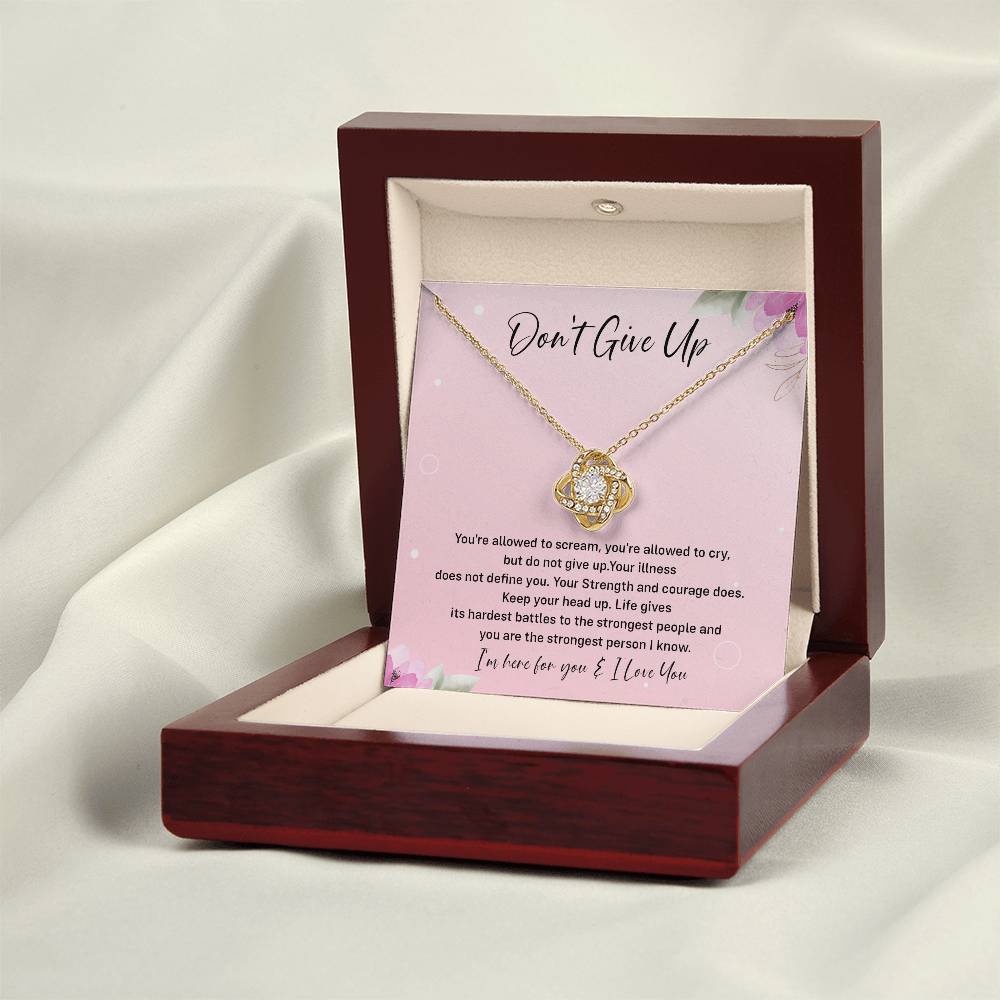 Don't Give Up Strength And Courage Necklace Don't Give Up Necklace Supportive Gift For Fighter You Are Strong Necklace Life's Battles Necklace Emotional Connection Necklace Love And Support Necklace Motivational Jewelry Breast Cancer Necklace For Soulmate