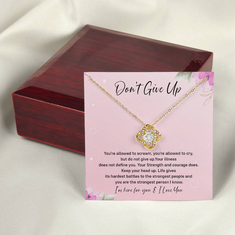 Don't Give Up Strength And Courage Necklace Don't Give Up Necklace Supportive Gift For Fighter You Are Strong Necklace Life's Battles Necklace Emotional Connection Necklace Love And Support Necklace Motivational Jewelry Breast Cancer Necklace For Soulmate