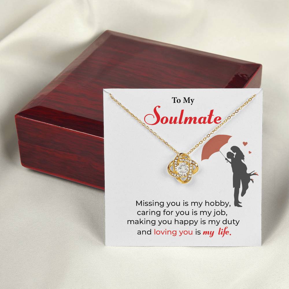 Soulmate Necklace Gift for Her – Message Card Box