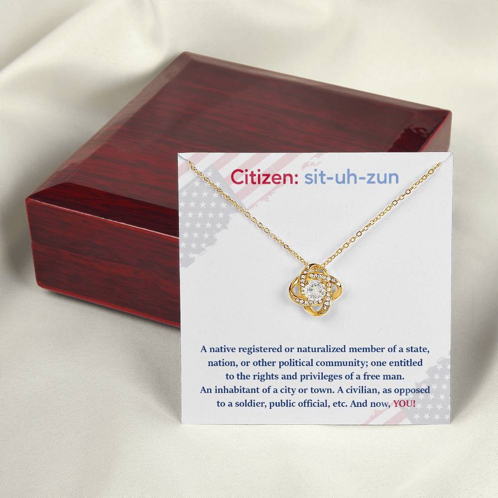 Citizen Necklace Citizen Necklace For New U.s. Citizen Gift For New American Citizen Necklace For Official U.s. Citizen Celebrate Your Freedom Necklace Necklace For U.s. Citizenship Journey Necklace With U.s. Citizen Message Gift For U.s. Citizenship