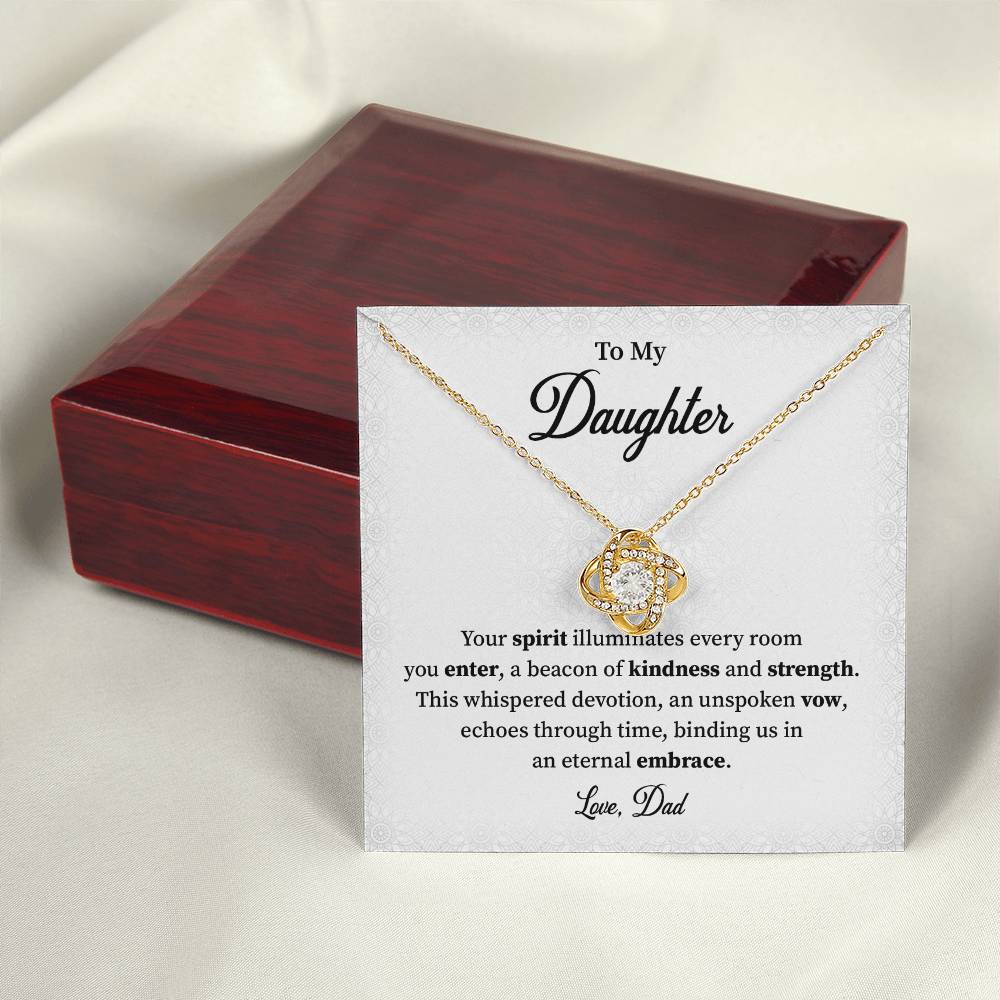 Dad to Daughter Necklace Gift with Message Card