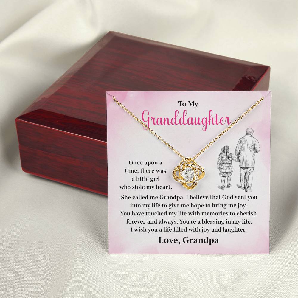 Granddaughter Necklace from Grandpa – Joy & Love Gift Box