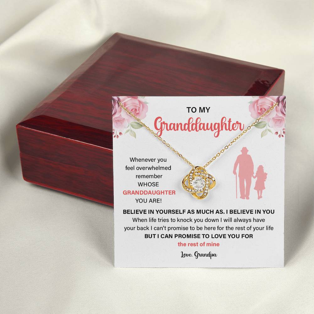 Granddaughter Gift from Grandpa – Love Note Necklace
