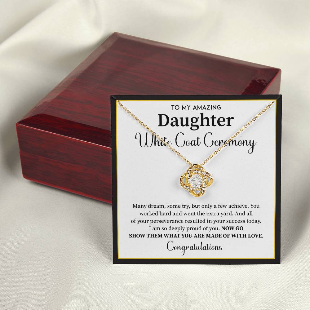 White Coat Ceremony Gift For Daughter Necklace With Gift Box