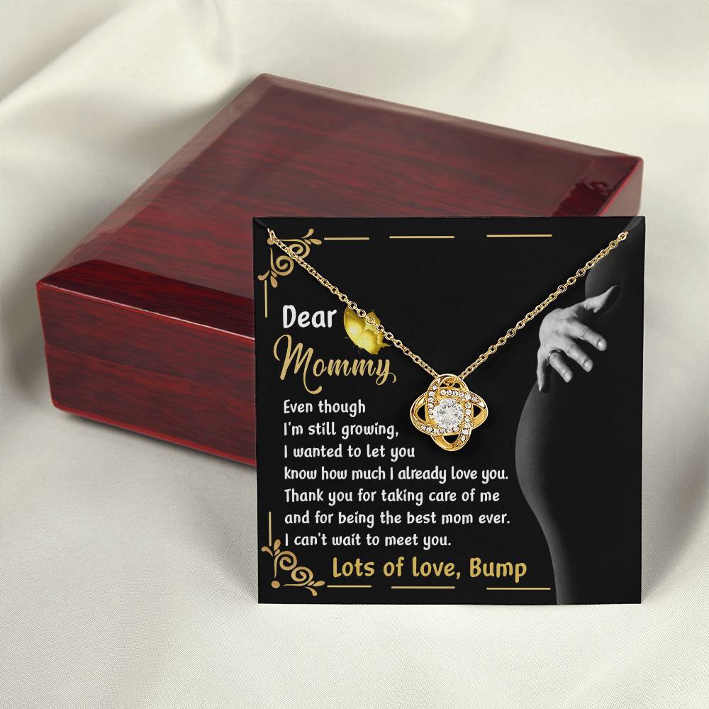 Dear Mommy Necklace Gift, Special Mother's Day Gifts, Birthday Gift, Jewelry Necklace For Mom, New Mommy Gift For First Mother's Day, Pregnancy Jewelry Necklace With A Meaningful Message Card And Box.