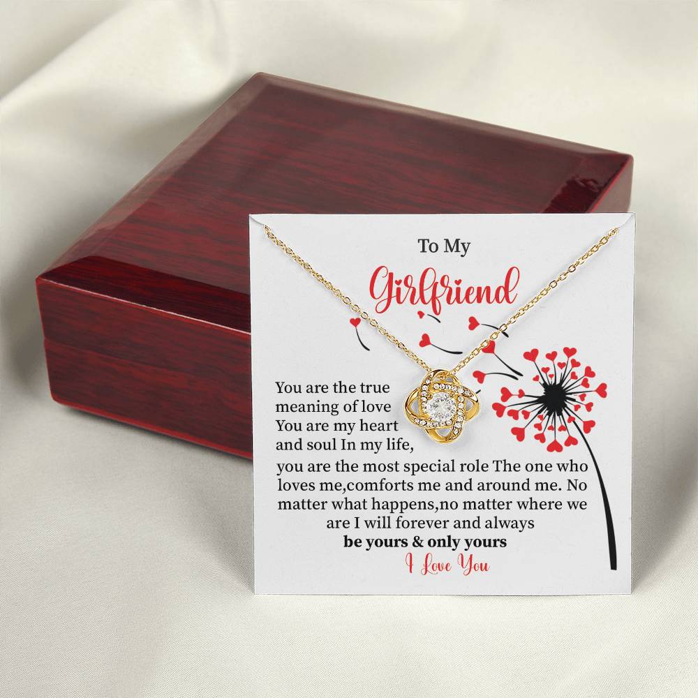 Girlfriend Love Necklace Gift with Message Card Box