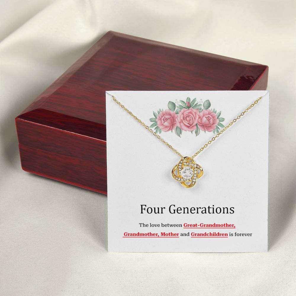 To Our Four Generations Four Generations Necklace Gift Great-grandmother Necklace Grandmother Necklace Mother Necklace Heartfelt Gift For Family Sentimental Jewelry For Generations Jewelry Gift For Great-grandmother Jewelry Gift For Mother