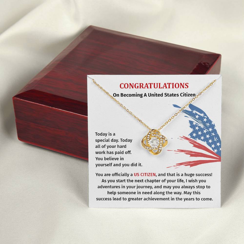 Congratulations Necklace For New U.s. Citizen Necklace For New U.s. Citizen Gift For U.s. Citizenship Success Jewelry For New U.s. Citizen Necklace For Bright And Hopeful Future Jewelry For Citizenship Celebration Gift For Citizenship Milestone