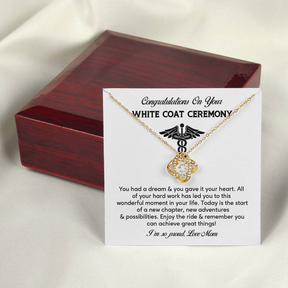 Congratulations On Your White Coat Ceremony Necklace White Coat Ceremony Necklace Gift Congratulations White Coat Ceremony Jewelry White Coat Graduation Necklace Gift New Adventures Necklace Gift  Proud Of You Mom Gift Necklace