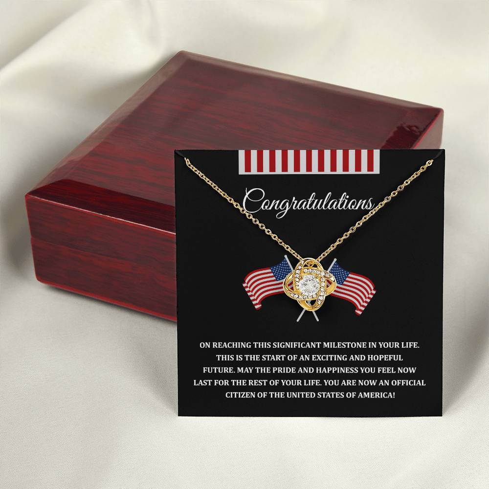 Congratulations Necklace For New U.s. Citizen Necklace For New U.s. Citizen Gift For New U.s. Citizen Journey Necklace For Proud New Citizen Jewelry For U.s. Citizenship Celebration Gift For Citizenship Milestone Jewelry For New U.s. Citizen Necklace