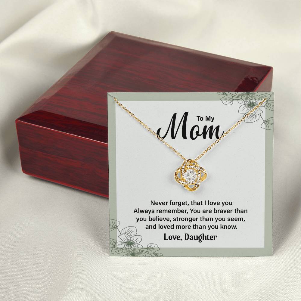 Daughter to Mom Necklace Gift – with Message Card