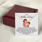 Mother and Son Necklace Gift with Message Card Inside