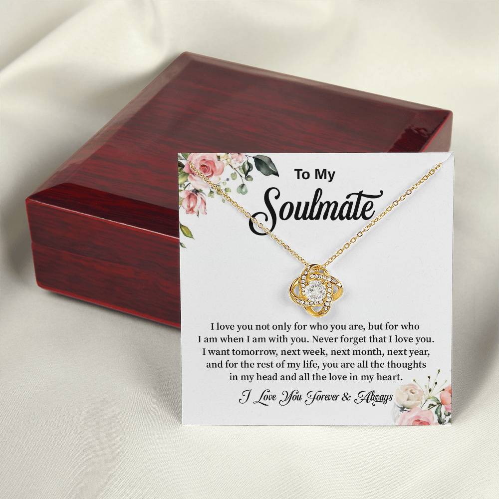 Romantic Soulmate Necklace Gift with Message Card