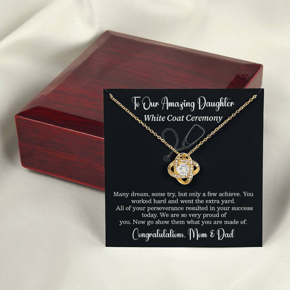 To Our Amazing Daughter On Your White Coat Ceremony Best Wishes Necklace You Are Amazing Necklace Personal Growth Jewelry Motivational Jewelry For New Beginnings Emotional Connection Necklace Meaningful Gift From Parents Congratulations Necklace