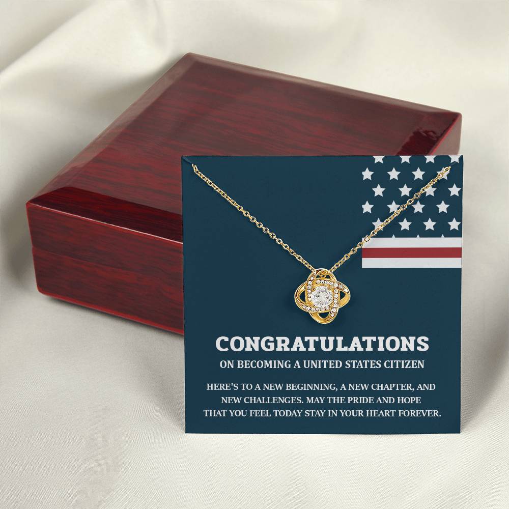 Congratulations Necklace For New U.s. Citizen Necklace For New U.s. Citizen Necklace For U.s. Citizenship Success Necklace For Official U.s. Citizen Jewelry For New U.s. Citizen Necklace With Message Of Hope Gift For American Patriot