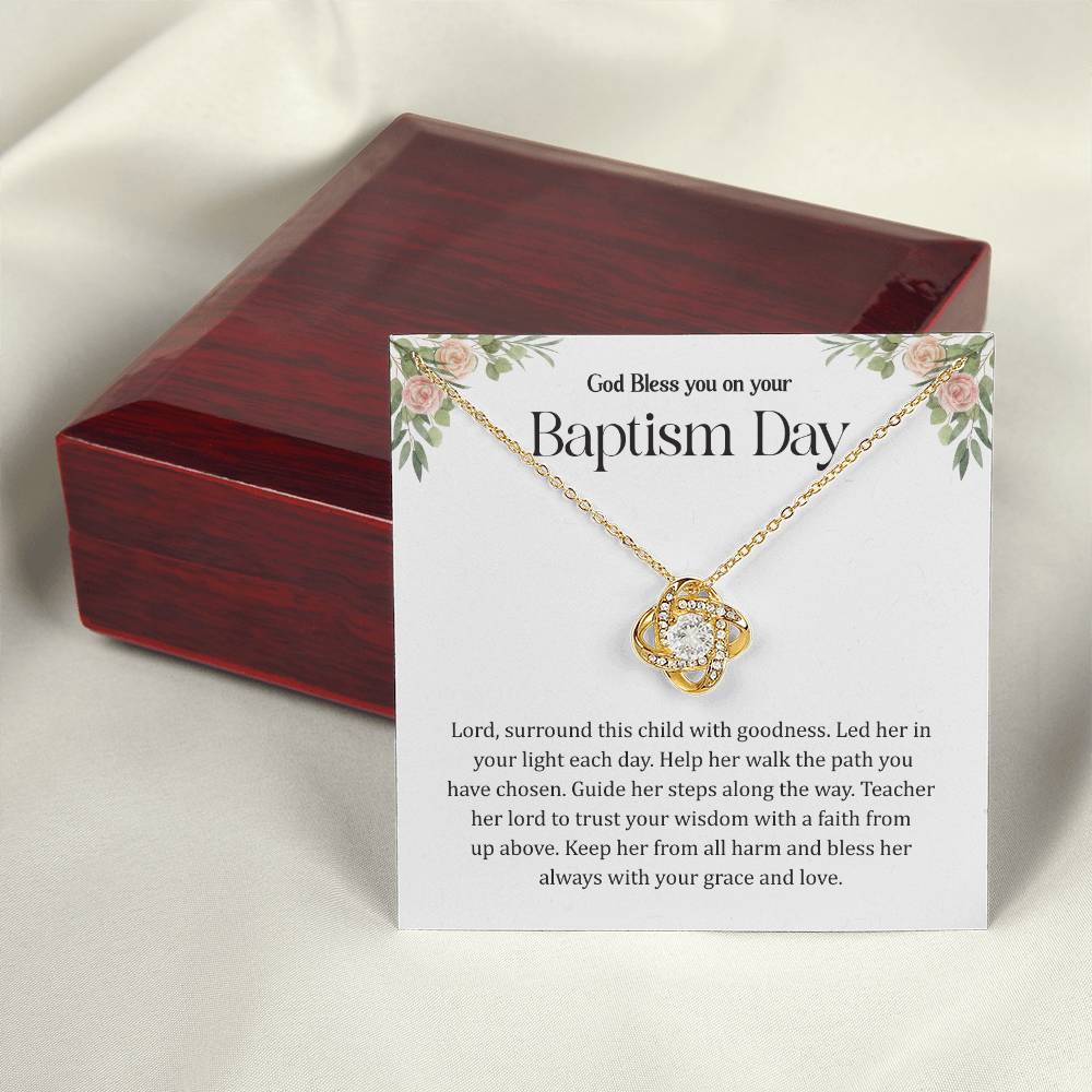 Baptism Gift Necklace for Baby Girl with Gift Box
