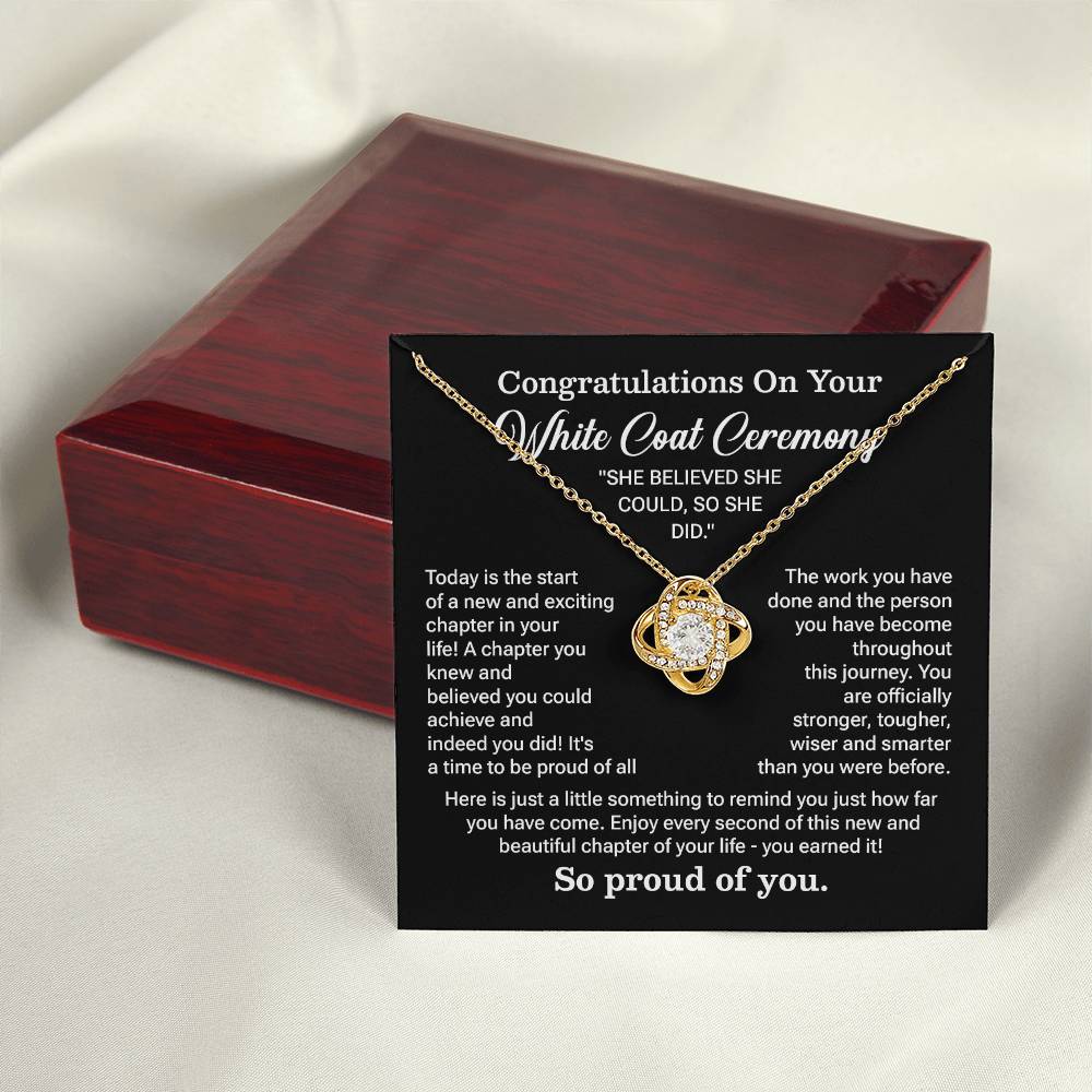 Congratulations On Your New White Coat Ceremony Congratulations Necklace White Coat Ceremony Inspirational Jewelry Gift New Chapter Necklace Meaningful Gift For Graduates Emotional Connection Necklace Motivational Jewelry